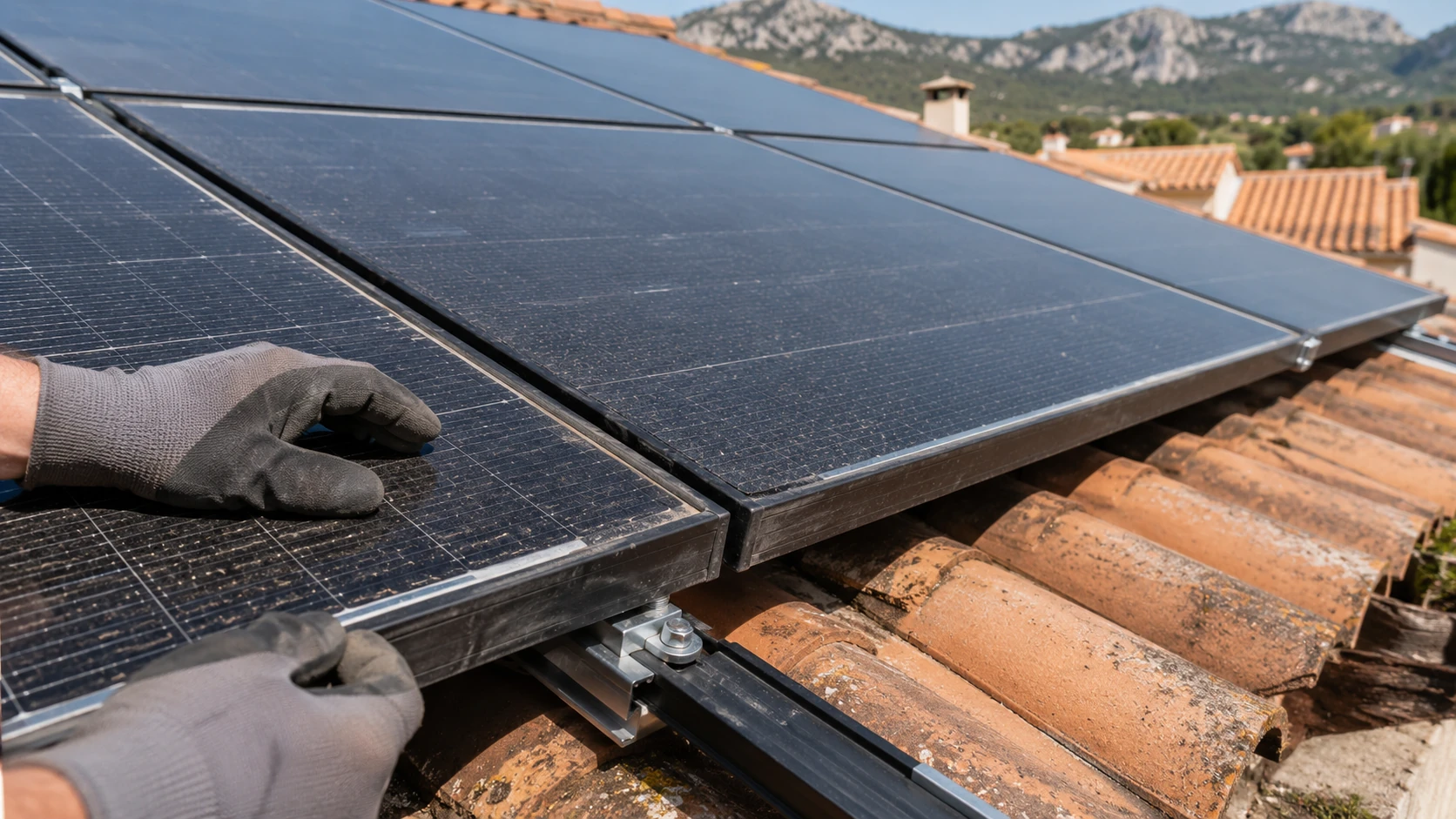 Inspection visuelle de panneaux photovoltaïques sur une toiture